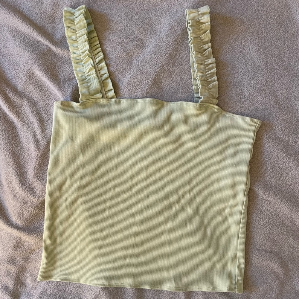 Ruffled Straps Tank Top